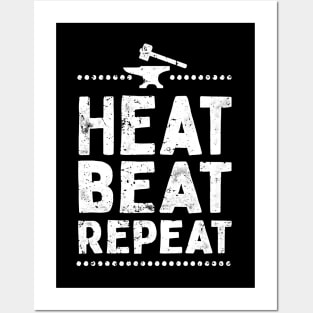 Heat Beat Repeat Funny Metalsmith Posters and Art